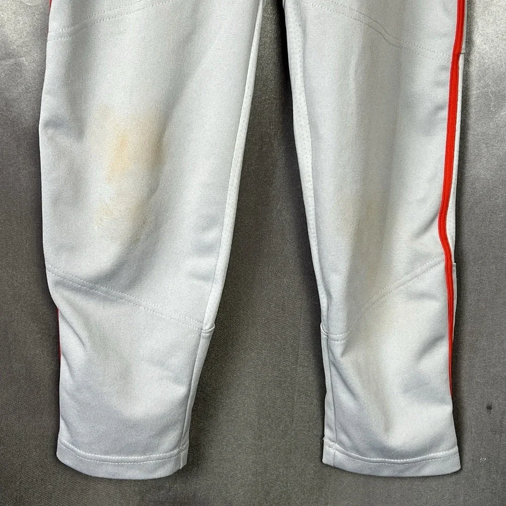Nike Boys Vapor Select Baseball Pants Gray Red Piping XS -BQ6443-056 Youth Gear‎